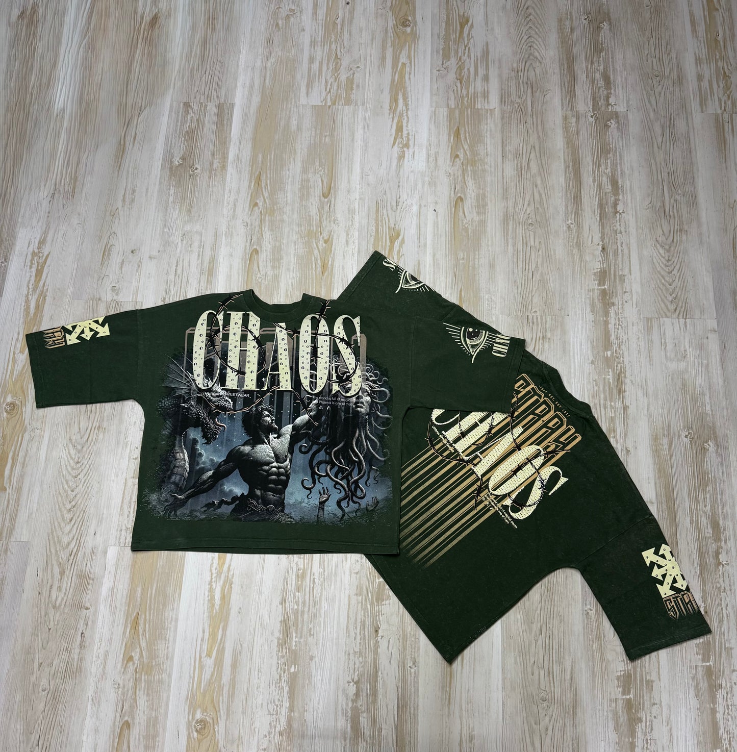 Chaos TShirt Green with Rhinestone