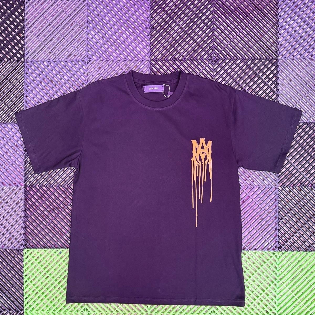 Amiri Black Shirt with Yellow Logo