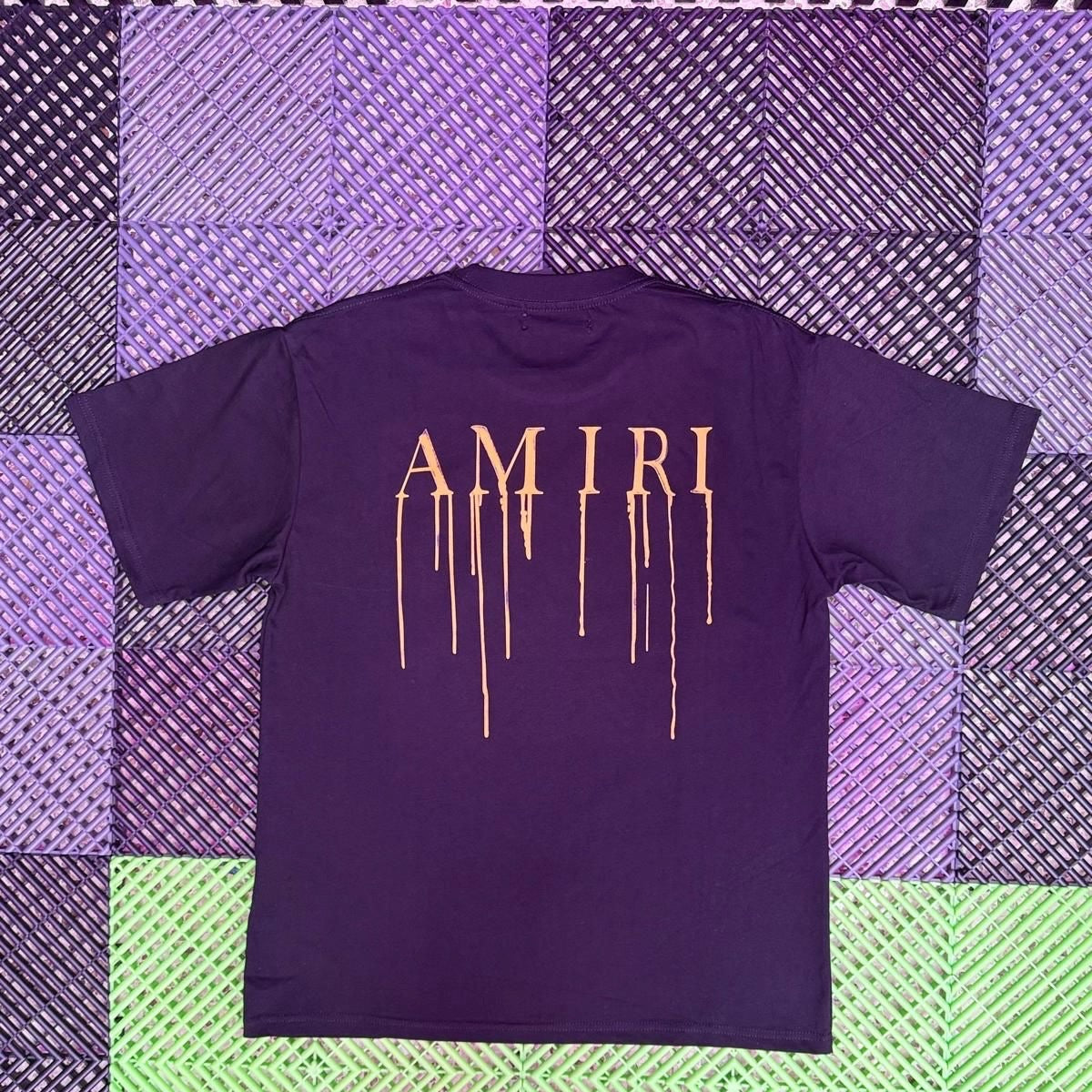 Amiri Black Shirt with Yellow Logo