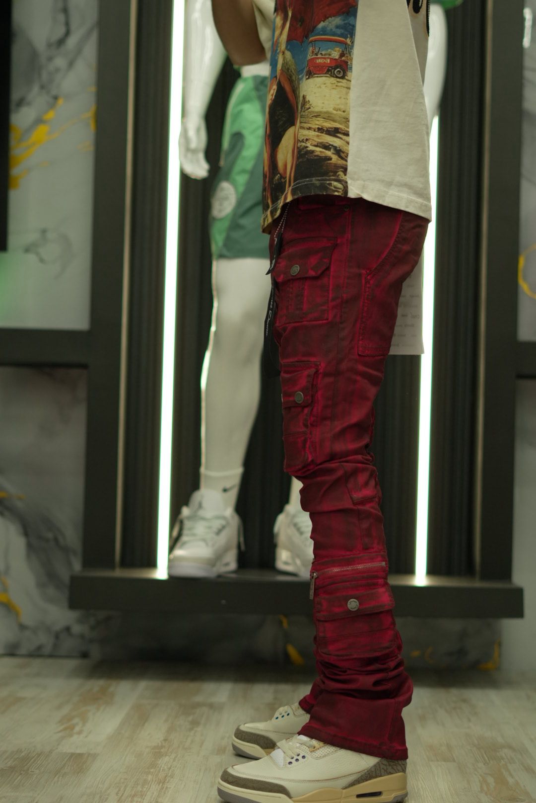 Vicious Denim Pant red (Cargo)