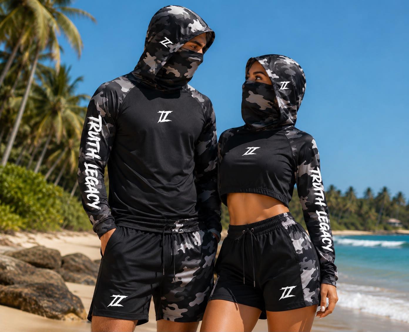 PRE ORDEN TRUTH LEGACY SET PLAYA NEGRO CAMO HOMBRE Y MUJER