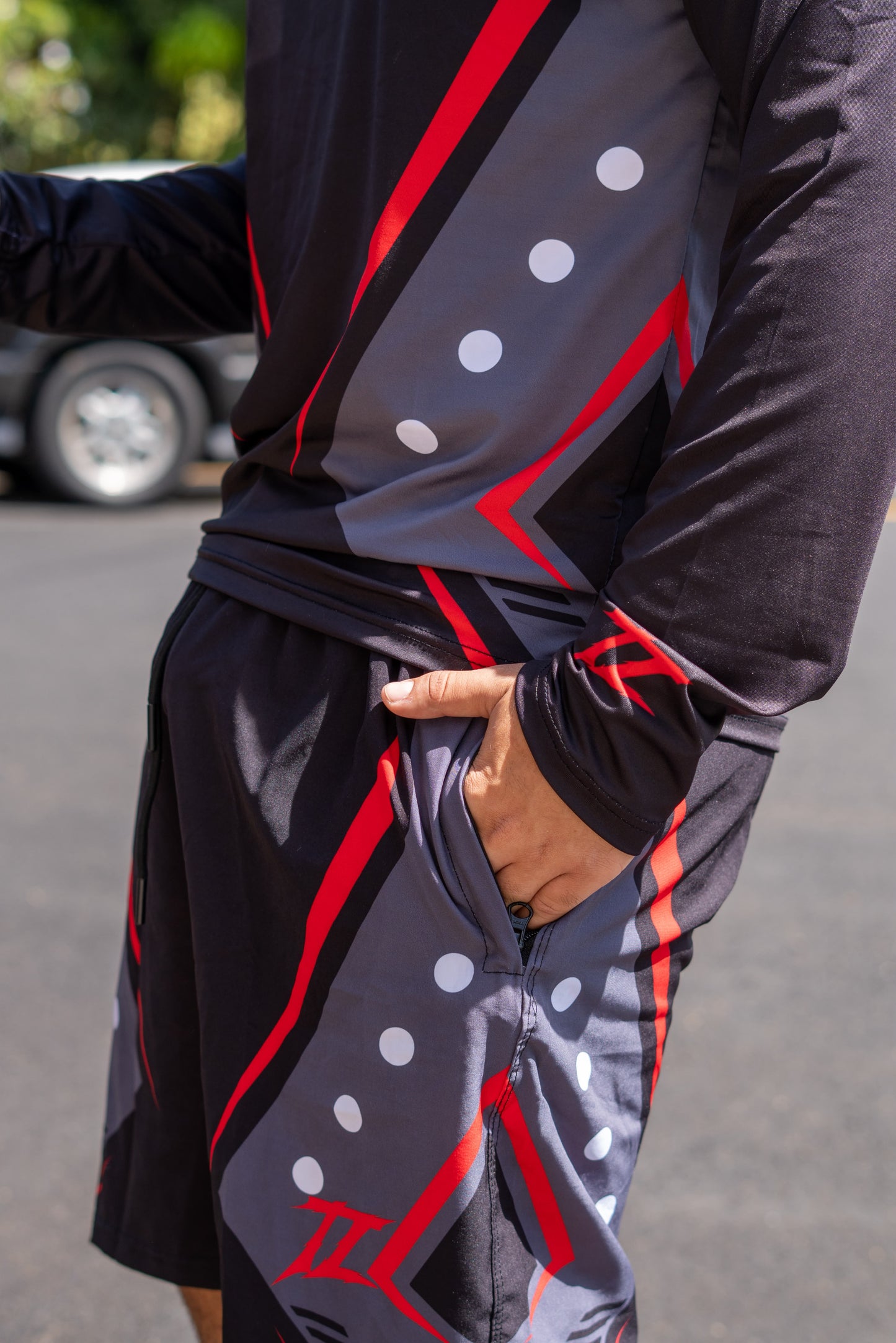 TRUTH LEGACY SET PLAYA NEGRO CON ROJO HOMBRE O MUJER