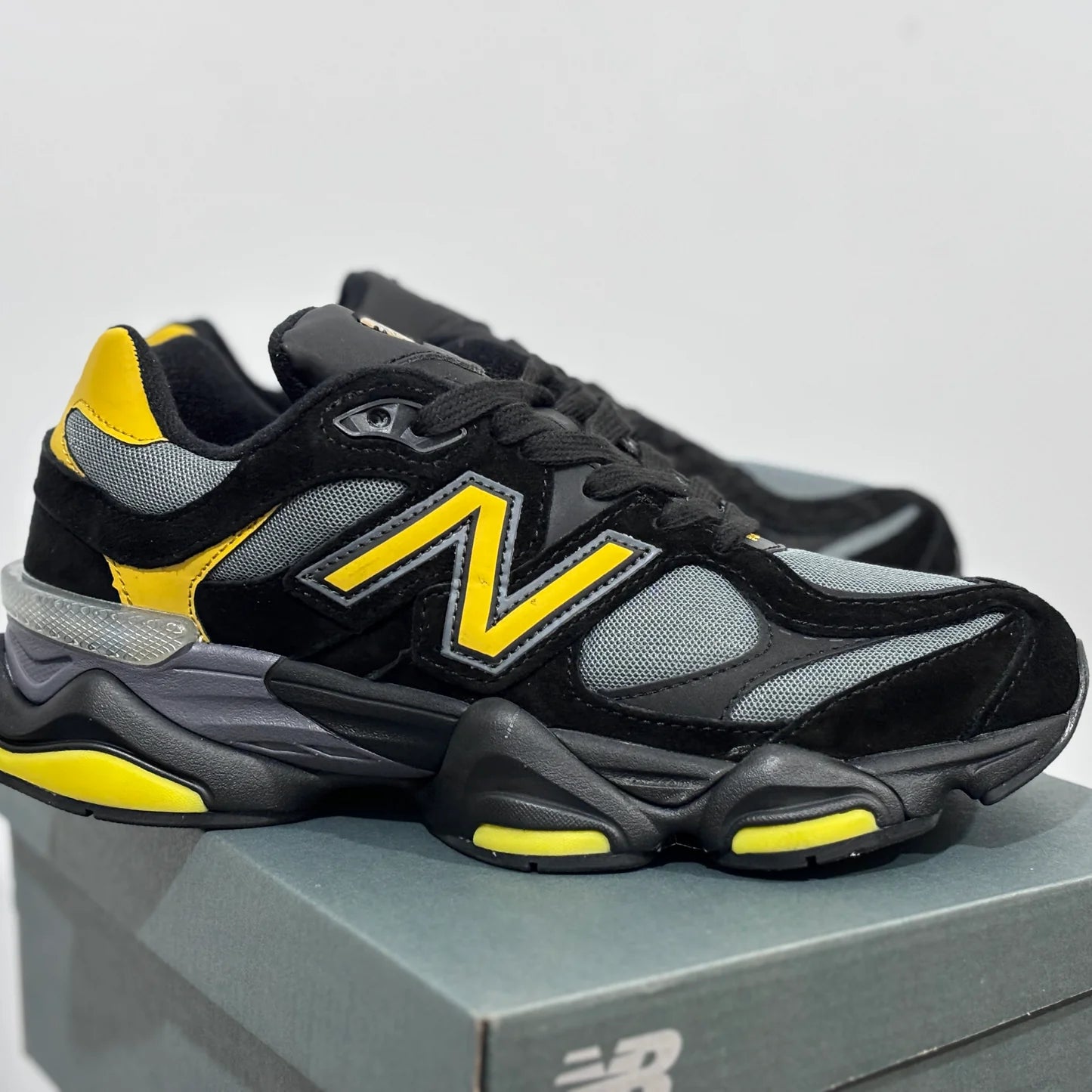 New Balance 9060 'Black Suede Yellow'