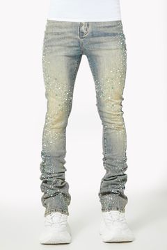 Vintage Olive Pearls Denim