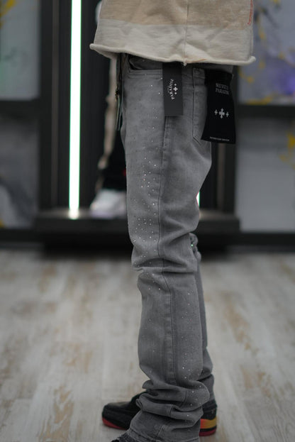 Mahon Stacked Rhinstone 'Flare Cement Wash'