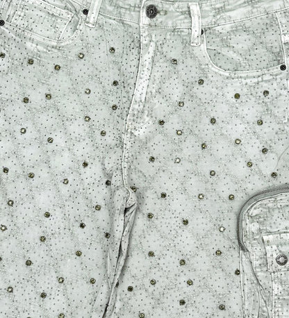Vicious Crystal Long Fit Cargo Short Grey