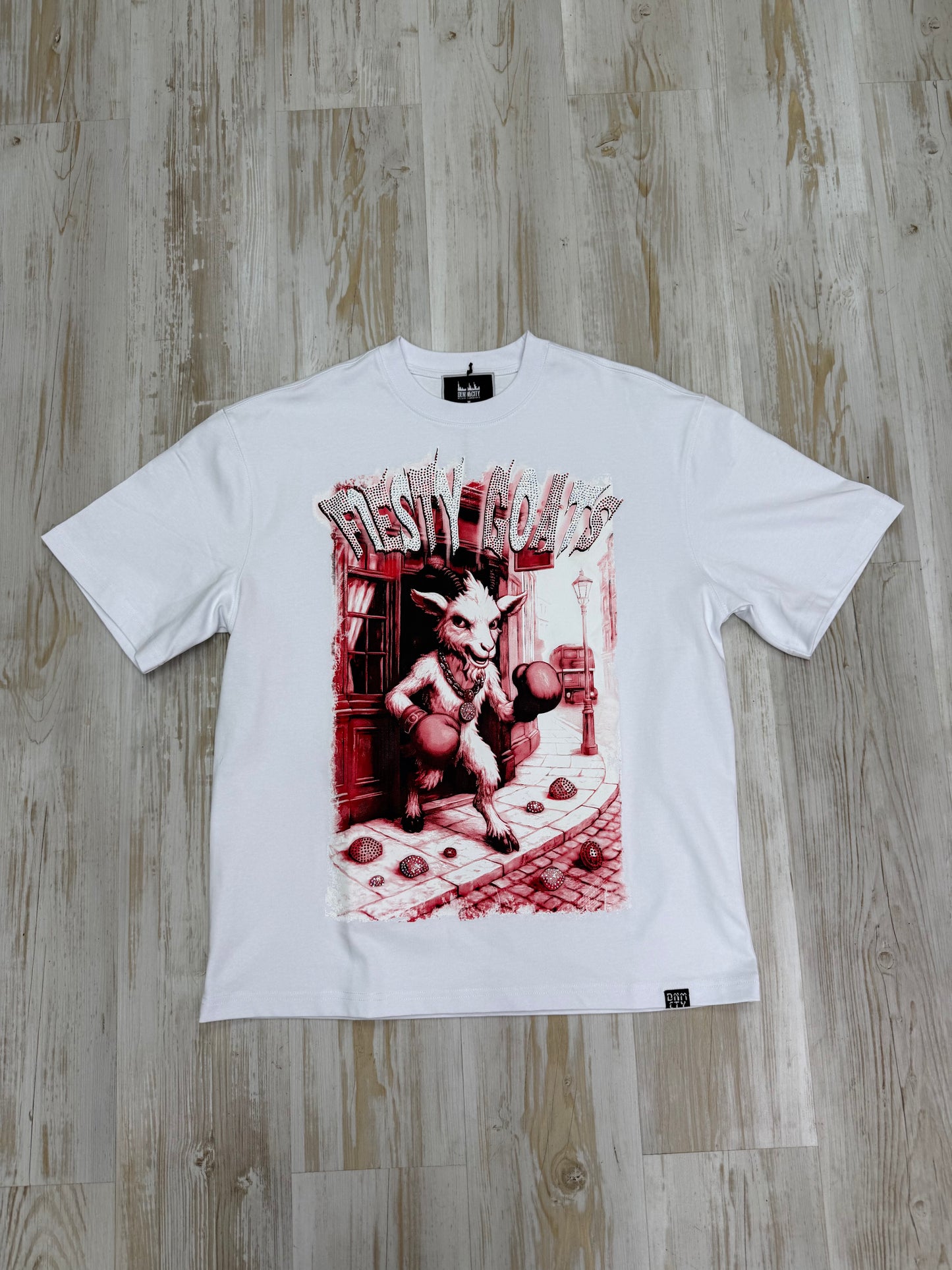 FIESTY GOATS WHITE RED