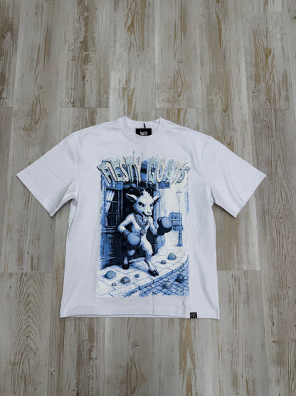FIESTY GOATS WHITE BLUE