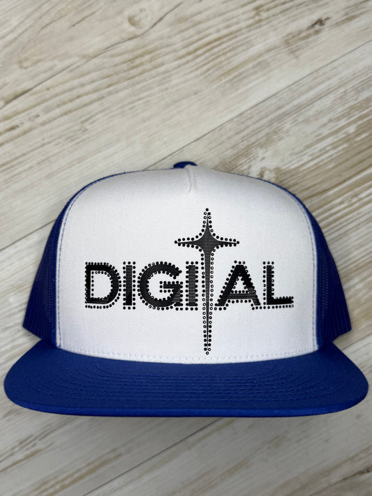 Digital Cap Navy Blue/ black with Rhinestone