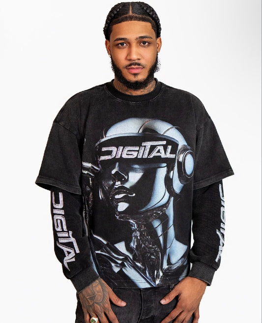 DIGITAL VISION LONG-SLEEVED TEE