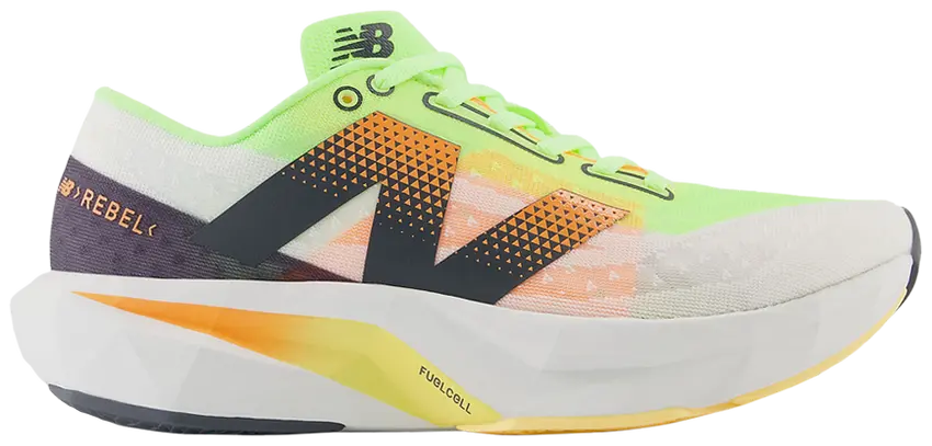 New Balance FuelCell Rebel v4 'White Bleached Lime Glo'