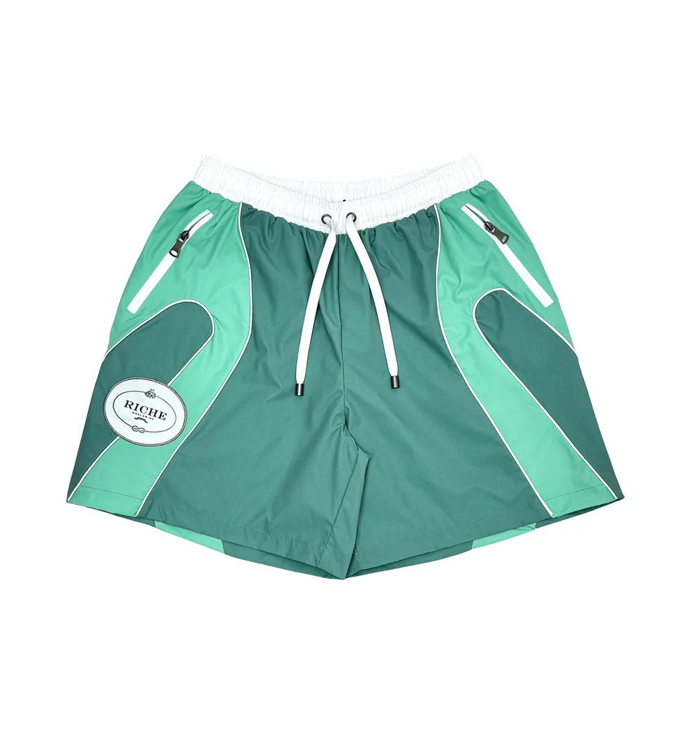 Nylon biker jacket set Green