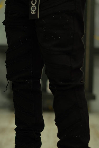 Mahon Roar 'Denim Skinny Black' Rhinstone