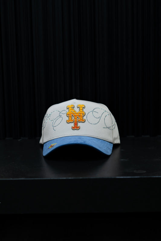 CAP FANS NY BLUE CREAM ORANGE