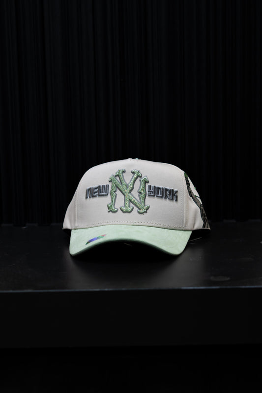CAP FANS NY CREAM GREEN