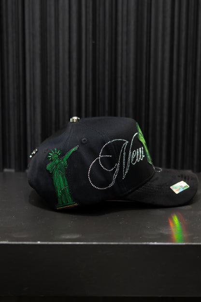 CAP FANS NY BLACK GREEN