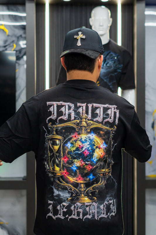 TRUTH LEGACY T Shirt Earth With Sand Clock