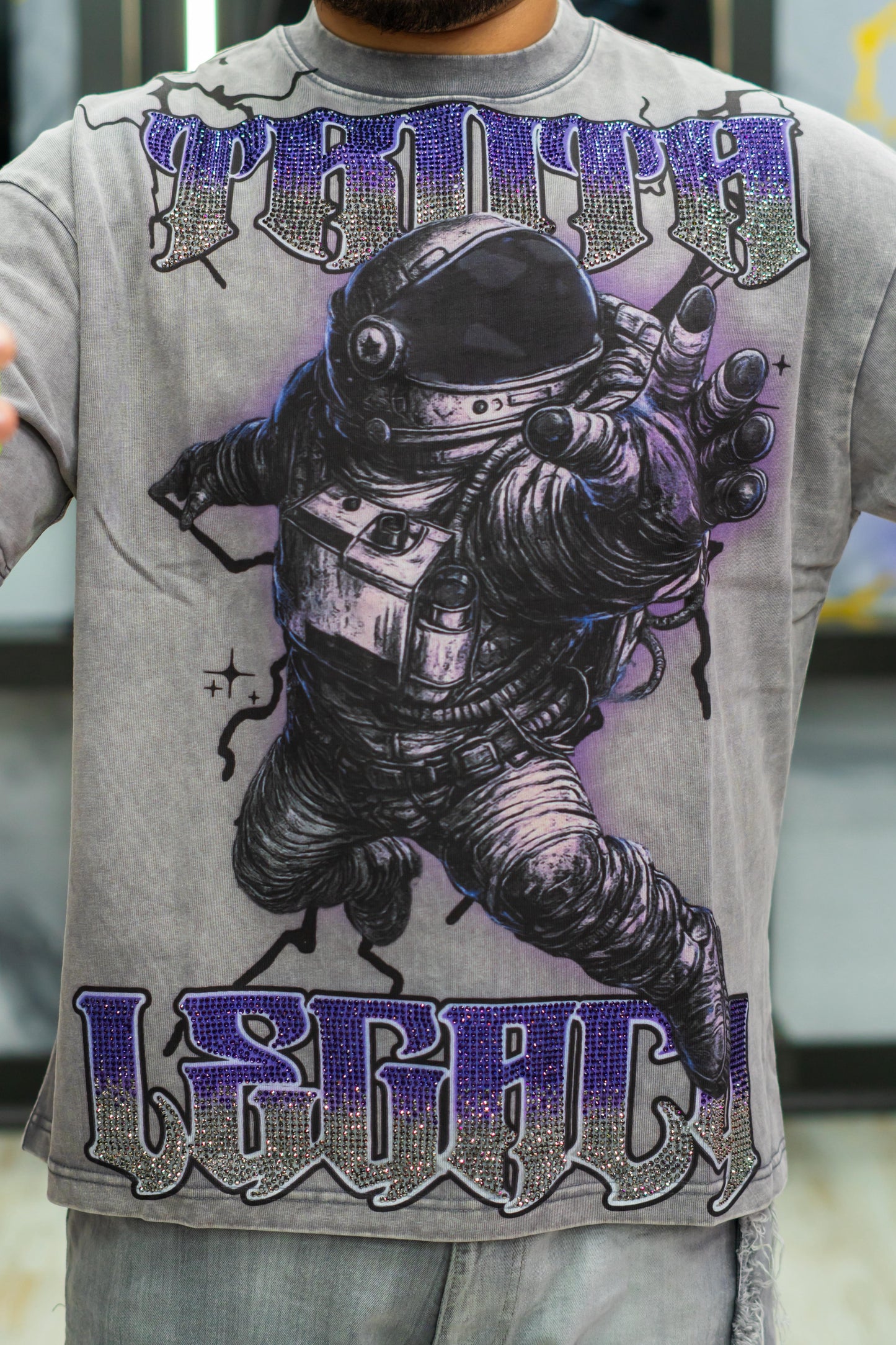 TRUTH LEGACY T Shirt Astronaut Gray W Purple
