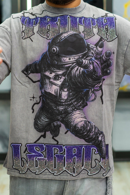 TRUTH LEGACY T Shirt Astronaut Gray W Purple