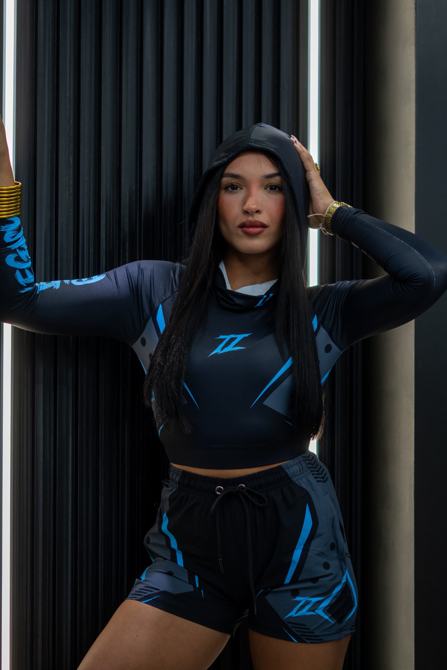 TRUTH LEGACY SET  PLAYA  NEGRO CON AZUL MUJER