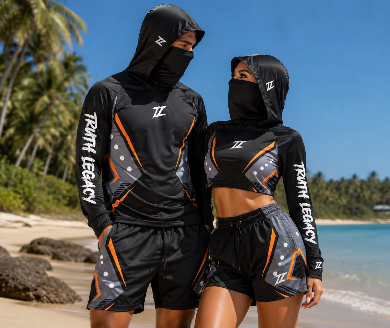 PRE ORDEN TRUTH LEGACY SET PLAYA NEGRO, GRIS Y NARANJA HOMBRE Y MUJER