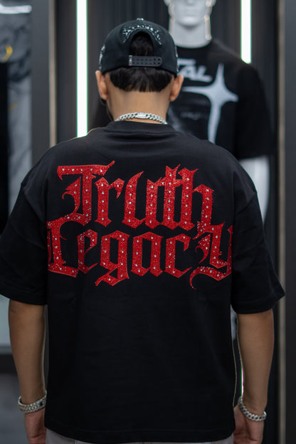 TRUTH LEGACY Basic Tee Black and Red