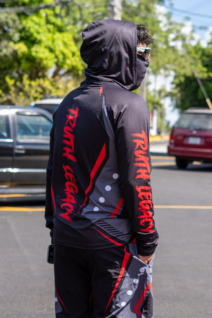 TRUTH LEGACY SET PLAYA NEGRO CON ROJO HOMBRE O MUJER