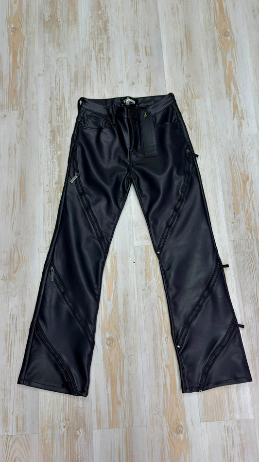 Vicious Denim Black Leather