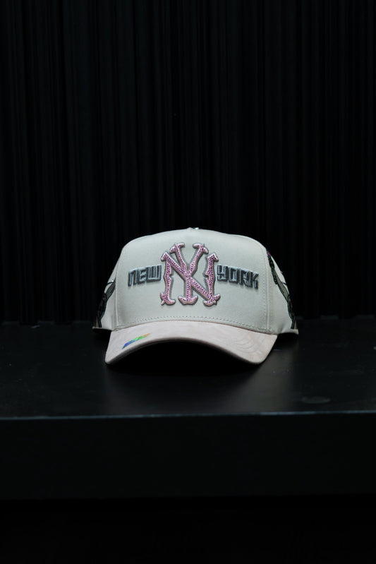 CAP FANS NY CREAM PINK