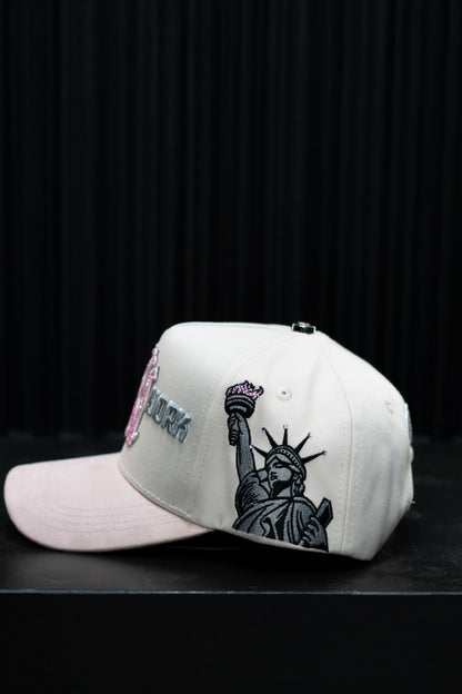 CAP FANS NY CREAM PINK