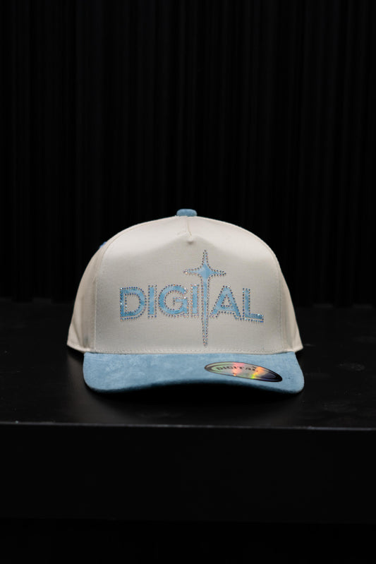 Digital Cap CREAM BLUE